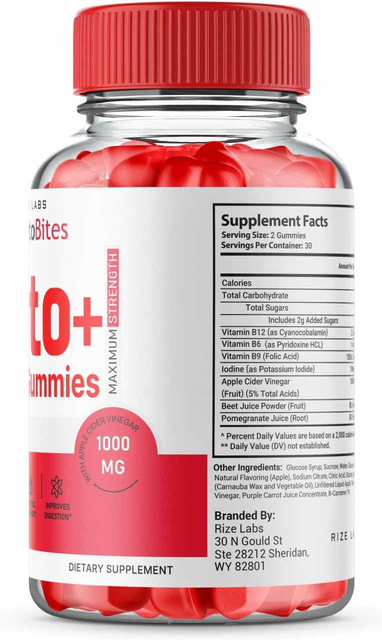 rize labs - Keto Bites - Keto + ACV Gummies for Advanced Weight Loss - Supplement Helps in Reducing Belly Fat (300 Gummies)