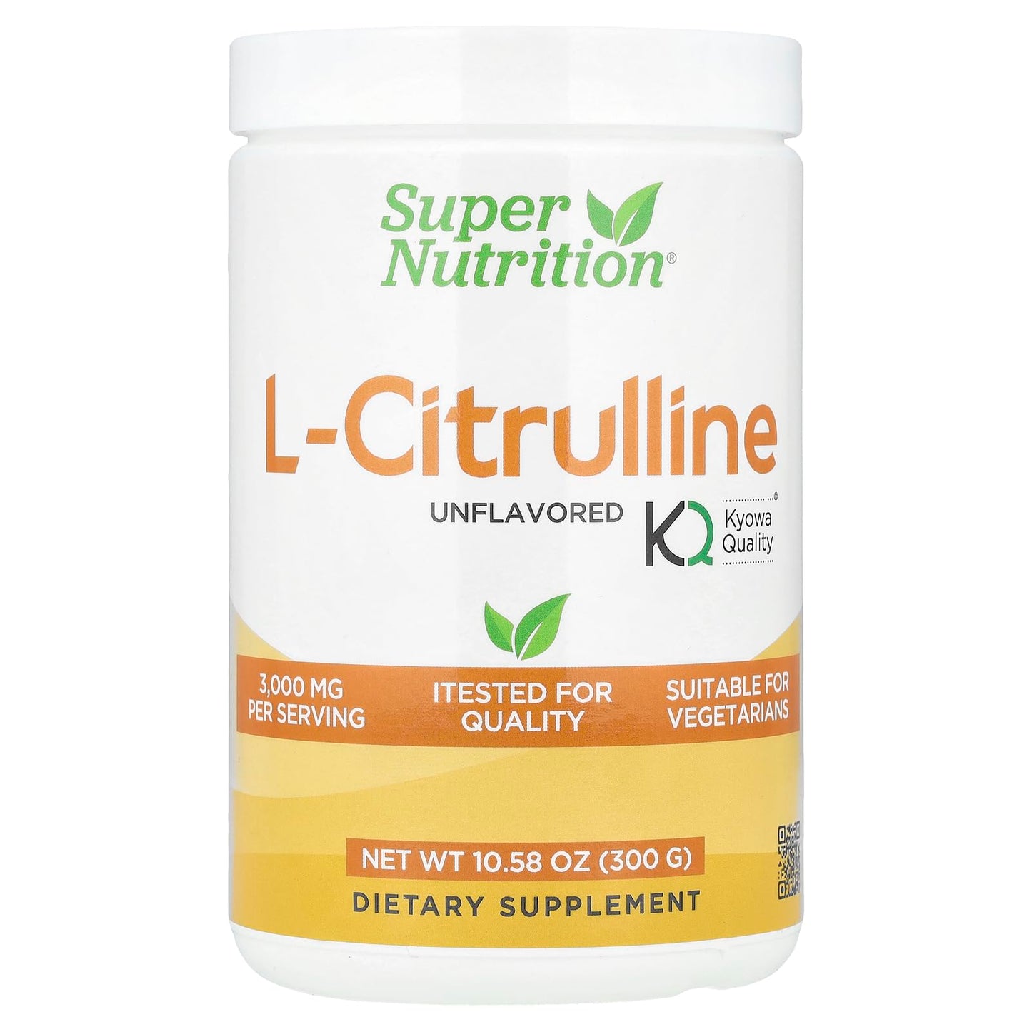 Super Nutrition L-Citrulline, Unflavored, 10.58 oz (300 g)