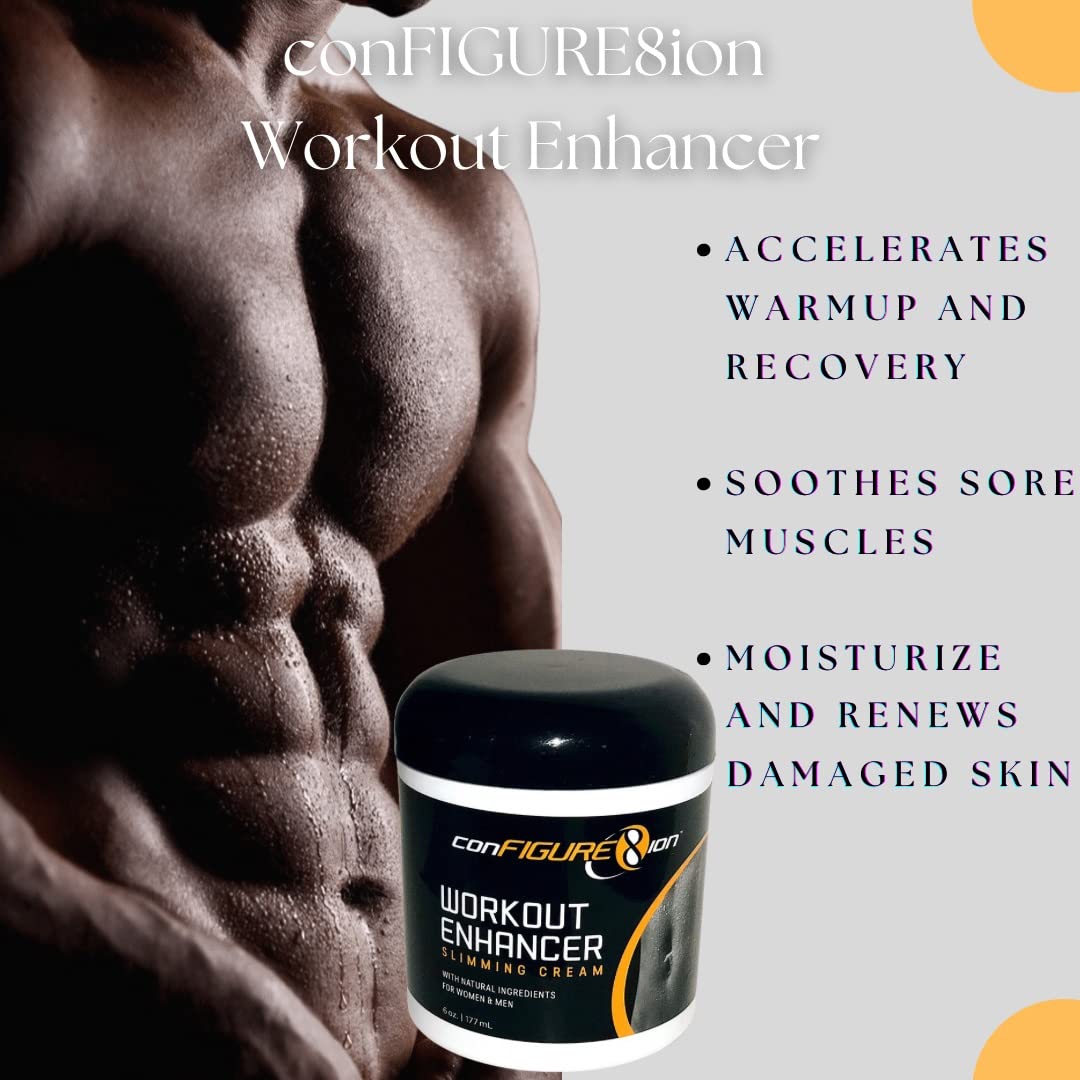 conFIGURE8ion Workout Enhancement Cream - Thermogenic Fat Burning Body Cream For Men and Women, Intensifies Sweat, Repairs Damaged Skin and Aids in Muscle Recovery