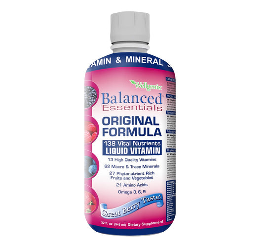 Wellgenix Balanced Essentials Liquid Nutritional Supplement, 32 Ounces - Very Berry