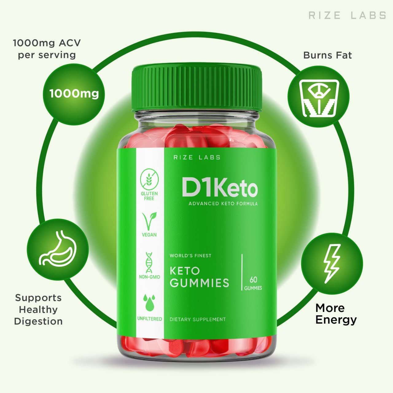 (5 Pack) D1 Keto Gummies - D1 Keto ACV Gummies for Advanced Weight Loss D1 Keto Gummies with Apple Cider Vinegar Supplement Belly Fat Extra Strength Gomitas Vegan Non GMO (300 Gummies)