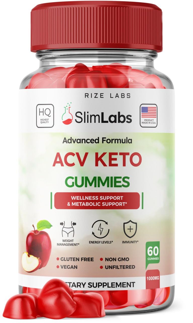 rize labs - - Slim Labs ACV Keto Gummies for Wellness and Metabolic Support - Weight Loss Gummies - Belly Fat Diet (60 Gummies)