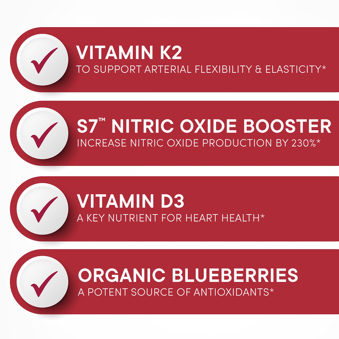 Purity Products Artery Pill Core from MK-7 Vitamin K2, Plant-Based S7 Nitric Oxide Booster, Vitamin D3, Organic Blueberries - Promotes Arterial Health & Cardiovascular Function - 30 Count
