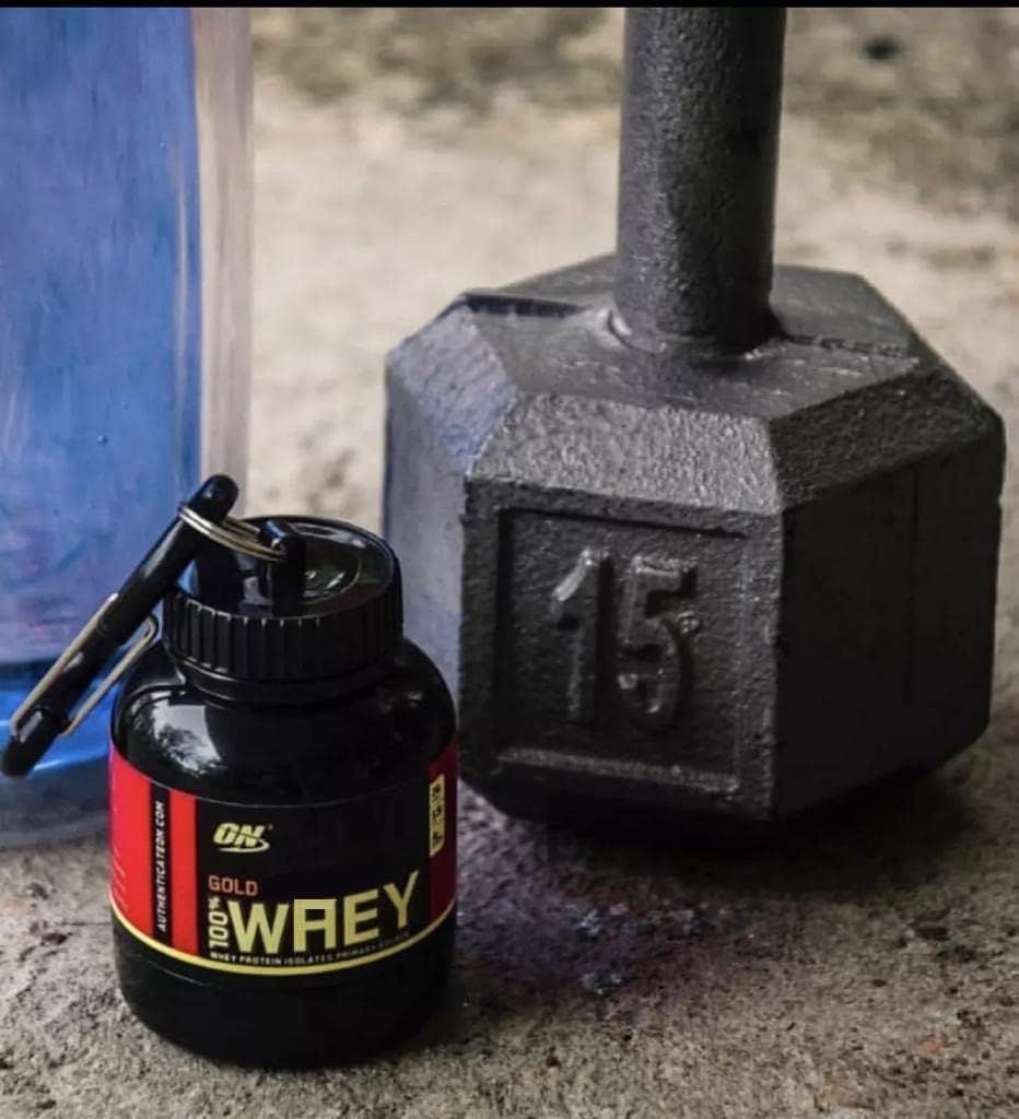 Amena Protein Powder Container with Funnel - The Portable Protein Powder Container with Funnel & Belt Key Chain for Easy Carrying -100ml