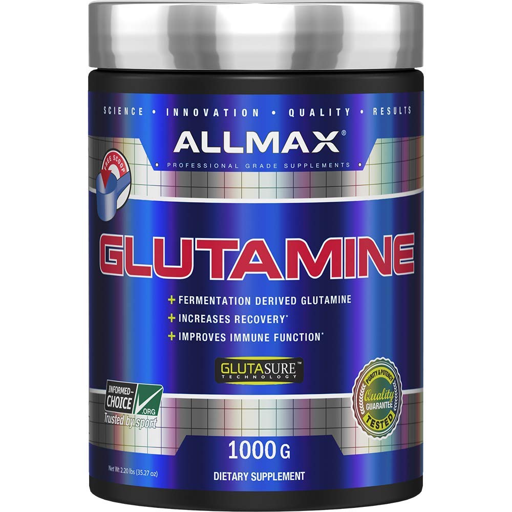 ALLMAX Nutrition L - Glutamine Powder, Muscle Recovery Formula, Gluten Free, Vegan, 1000 Grams