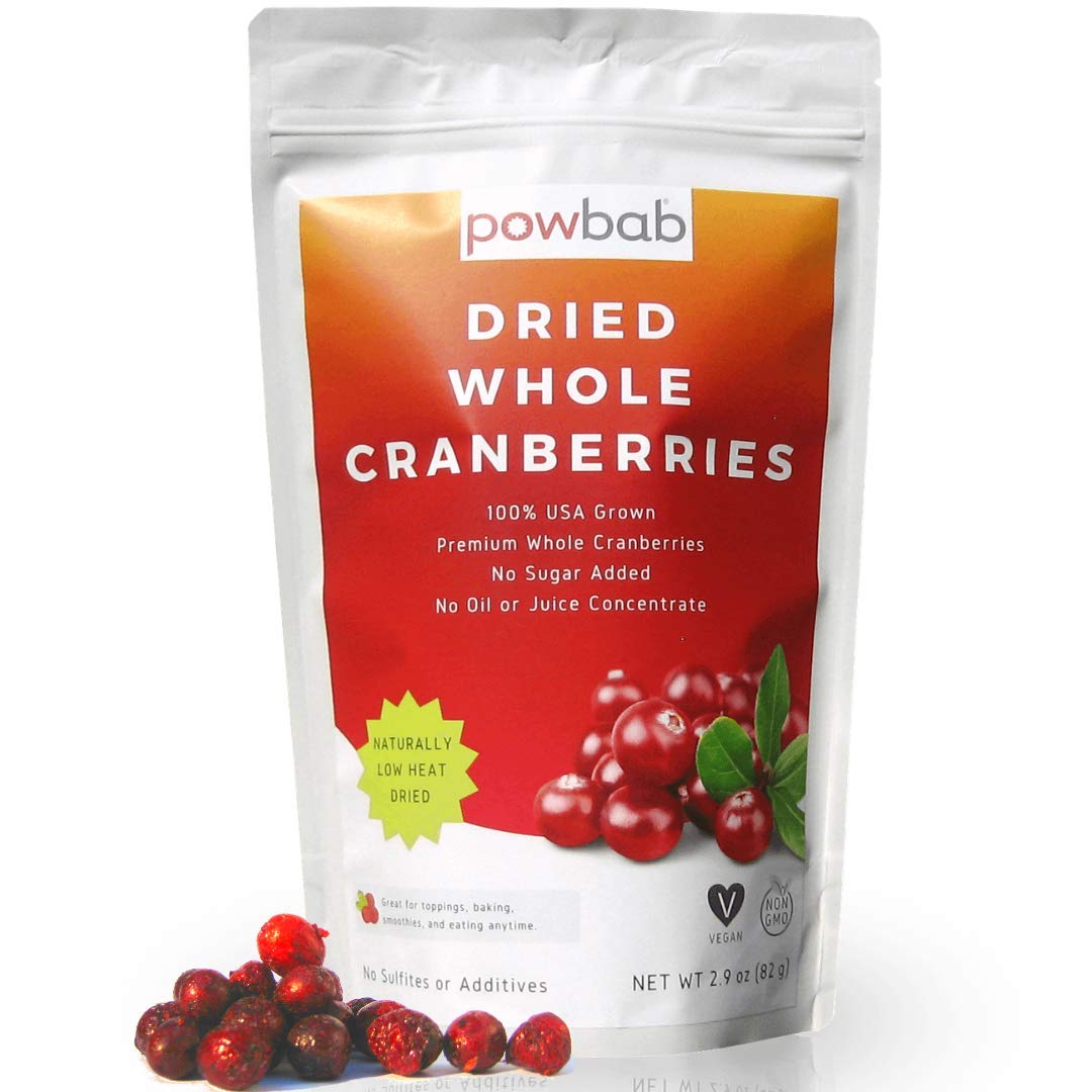 powbab Dried Cranberries Unsweetened  100 USA Grown Organic Dried Cranberries No Sugar Added No Oil No Apple Juice Concentrate Infused No Sulfites Dried Fruit Not Sweetened or Reduced 29 Oz