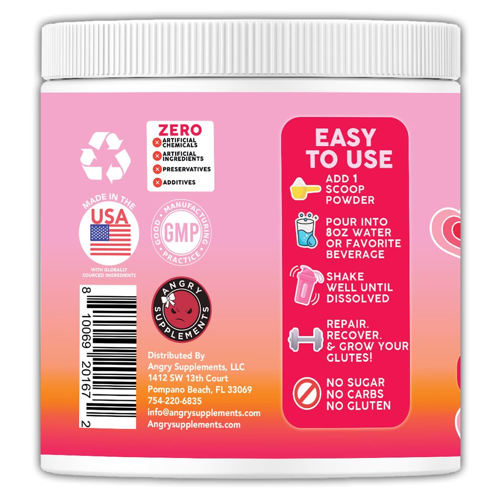 Better Booty BBL Powder Creatine for Women, Booty Gain, Muscle Builder, Energy Booster, L-Glutamine, BCAA's, Collagen, and Hydration Complex Unflavored Drink Mix (250 Grams, 30 Servings)