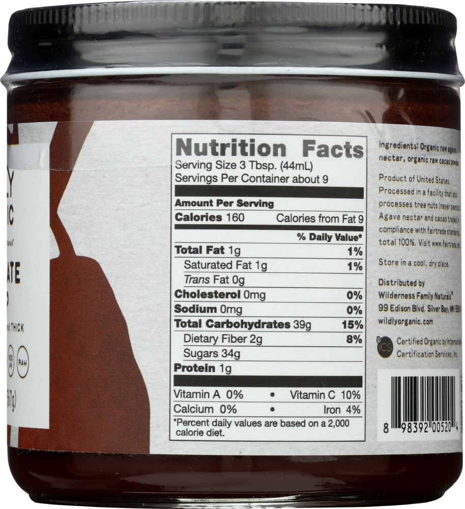 WILDERNESS PRODUCTS Syrup Chocolate Pack of 6 Size 20 OZ Gluten Free GMO Free Kosher Vegan Wheat Free Yeast Free 95 Organic