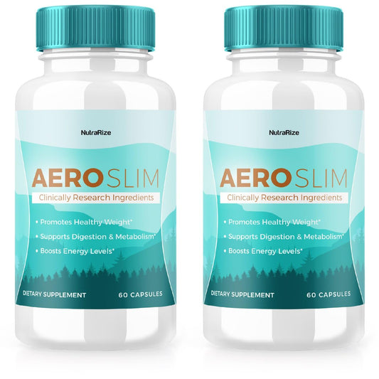 (2 Pack) AeroSlim Capsules - AeroSlim Dietary Supplement for Advanced Weight Health, Maximum Strength All-Natural Pills for Targeting Belly Fat, Weight Management Formula, Aero Slim (120 Capsules)