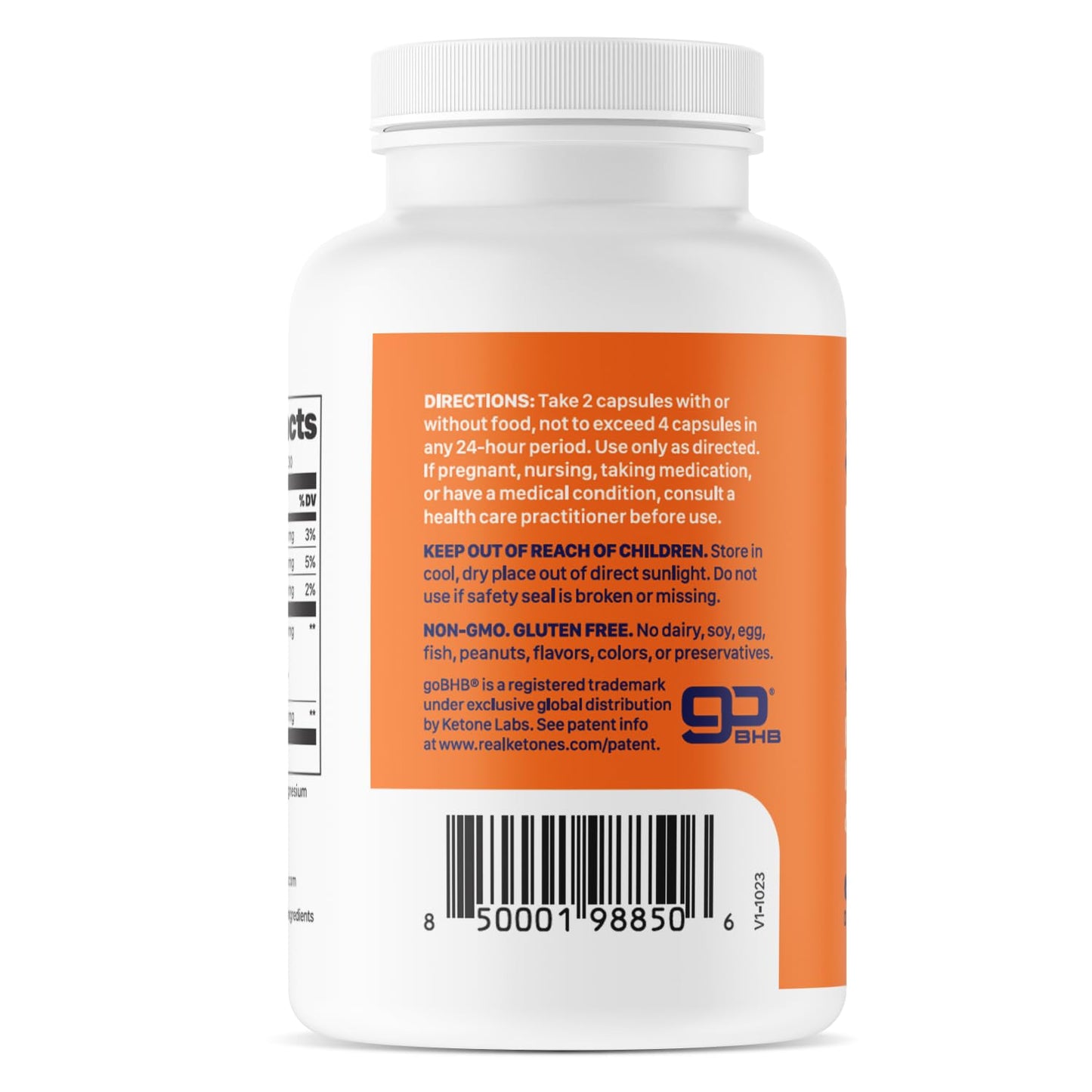 Keto BHB Salts Capsules - Sodium Calcium & Magnesium BHB Capsules with Caffeine & Patented goBHB Beta-Hydroxybutyrate Electrolytes - Exogenous Ketones Supplement for Enhanced Energy Focus & Ketosis