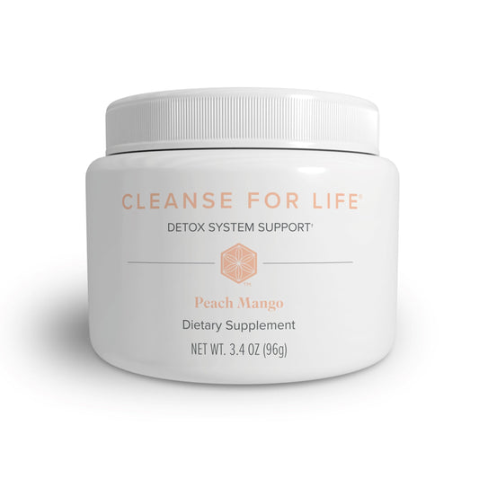 Isagenix Cleanse for Life - Powder Supplement for Cleanse Drink with No Laxatives or Diuretics - Support Metabolism with Vitamin B12 & Niacin -Peach Mango -3.4 Oz (16 Servings)