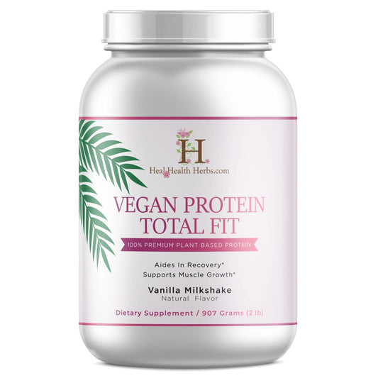 Heal health herbs Vegan Protein Total Fit Powder| 100% Plant Base Protein - Supports Healthy Muscle Growth-2lb