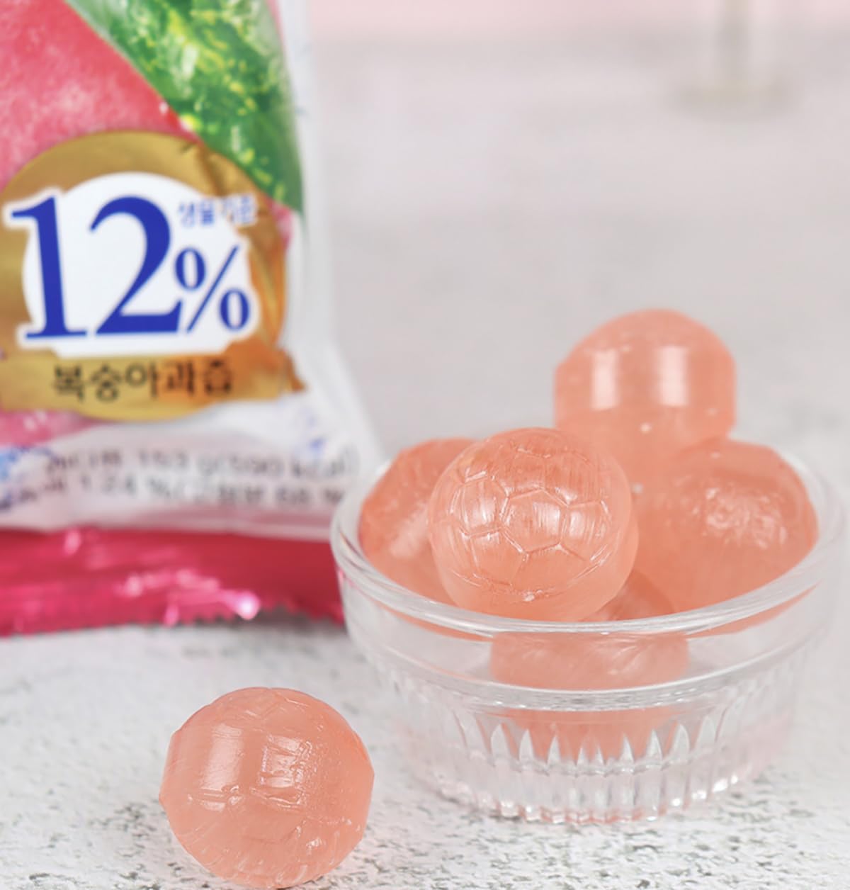 LENITH KFood Korean Favorite Flavor Peach CandyHard Candy 153g Peach Candy