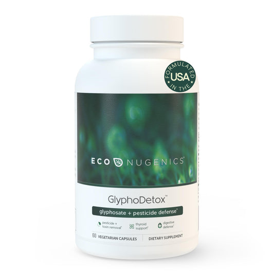 EcoNugenics GlyphoDetox Supplement - Safely Remove Glyphosate Pesticides and Agricultural Toxins - Detox Formula w/Kelp, Citrus Pectin, Algimate, Glycine - for Men & Women - 60 Capsules