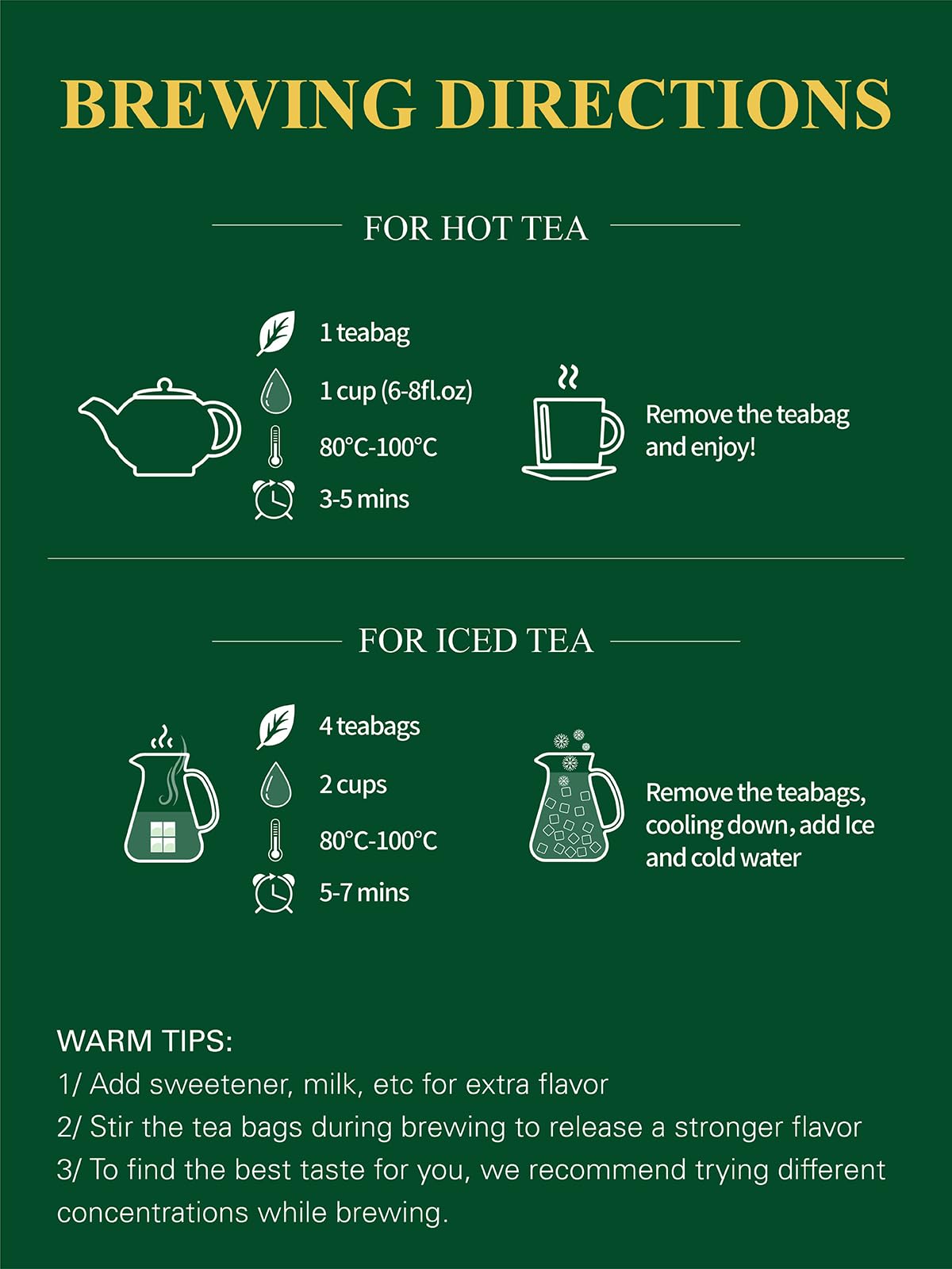 GLDNT Organic Sencha Tea Bags Natural Organic Sencha Green Tea Fresh  Smooth Flavor Iced  Hot Tea 100 Count