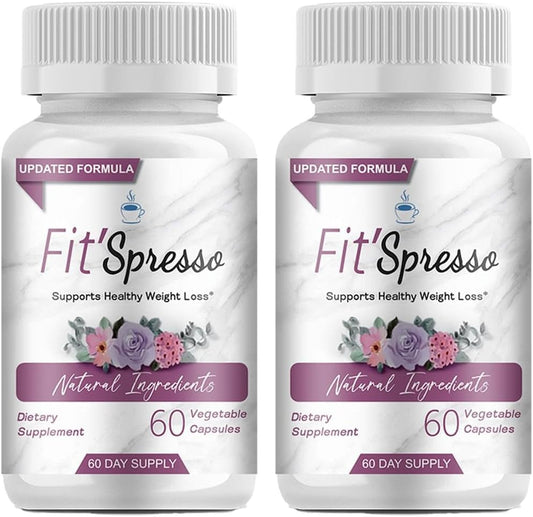 Fit'Spressa Pills Coffee Wellness Management Capsules - Updated Formula - 60 Capsules for 30 Servings