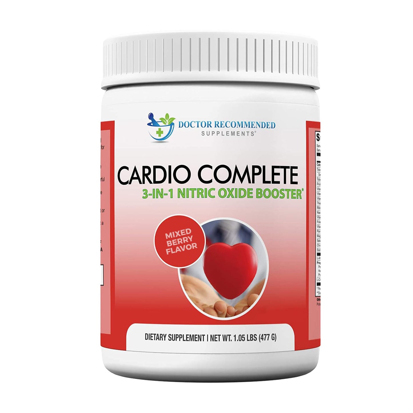 Cardio Complete - Heart Health Support Powder Supplement - 3-in-1 Nitric Oxide Booster with 5,000 L-Arginine, 1,000mg L-Citrulline, and Hawthorn Berry