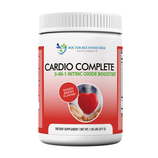 Cardio Complete - Heart Health Support Powder Supplement - 3-in-1 Nitric Oxide Booster with 5,000 L-Arginine, 1,000mg L-Citrulline, and Hawthorn Berry