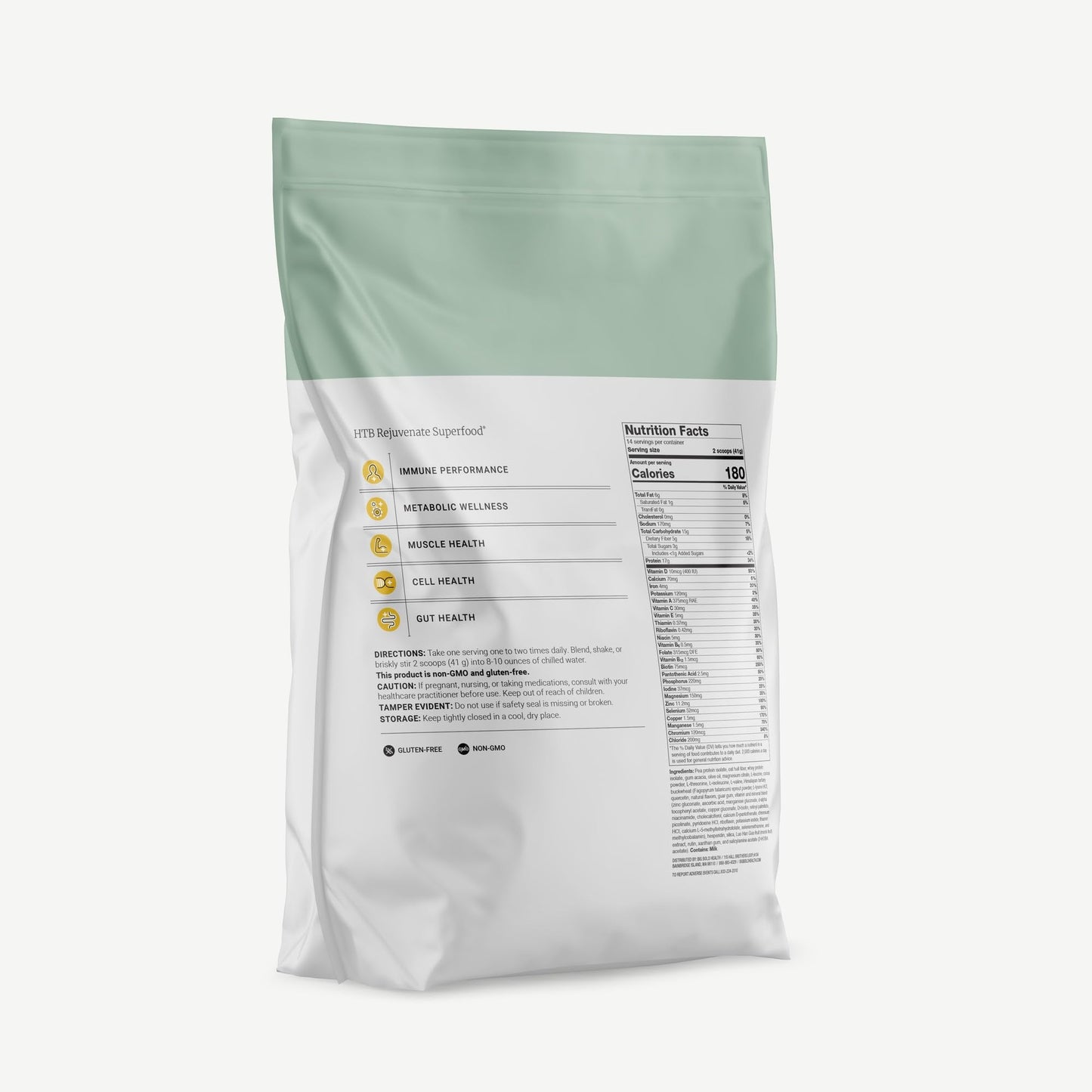 BIG BOLD HEALTH HTB Rejuvenate Superfood Advanced Protein Shake Mix- Superfood Protein Powder, Plant-Based Protein Shake for Immune Rejuvenation, Vanilla Flavor