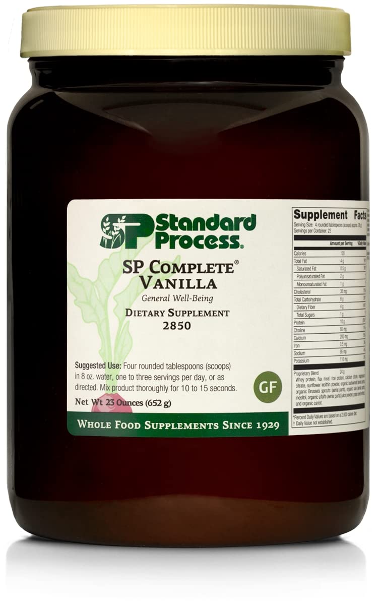 Standard Process Inc. Complete Vanilla-Whole Food Nutrition with Amino Acids,Immune Support,Antioxidant Support with Rice Protein,Grapeseed Extract, Choline-Vegetarian,Vanilla-23 Ounce,23 Servings