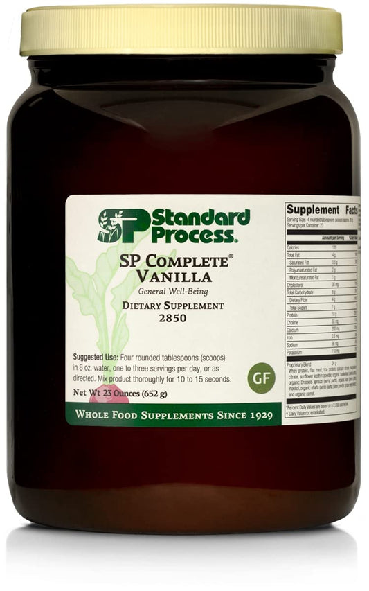 Standard Process Inc. Complete Vanilla-Whole Food Nutrition with Amino Acids,Immune Support,Antioxidant Support with Rice Protein,Grapeseed Extract, Choline-Vegetarian,Vanilla-23 Ounce,23 Servings