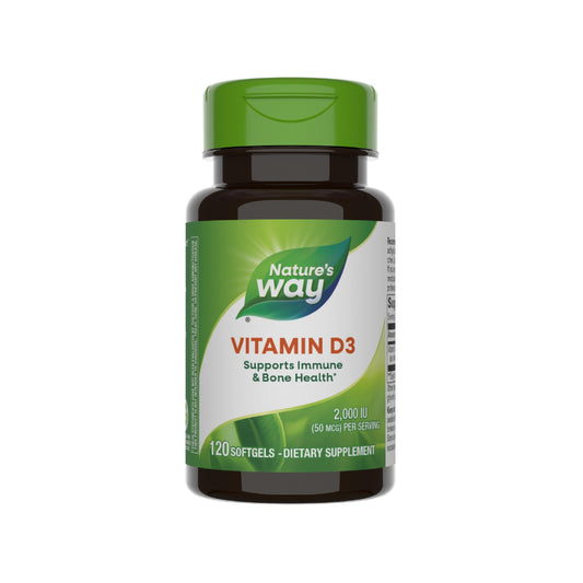Nature's Way Vitamin D3 Extra Strength**, Bone Health and Immune Function*, 2000 IU (50 mcg per Serving), 120 Softgels (Packaging May Vary)
