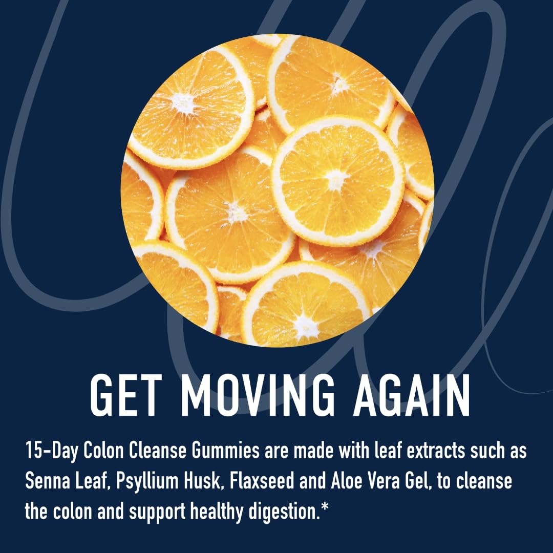 15 Day Colon Cleanse & Detox Gummies | Occasional Constipation & Bloating Relief | Fast Acting Cleanser & Debloat for Women and Men with Triphala for Regularity & Gut Health | Vegan, Gluten-Free