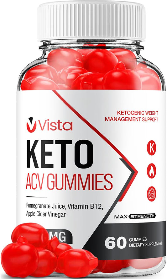 Vista Keto ACV Gummies - Advanced Formula Vista Keto Plus ACV Gummies Apple Cider Vinegar Vista ACV Dietary Supplement Men Women (60 Gummies)