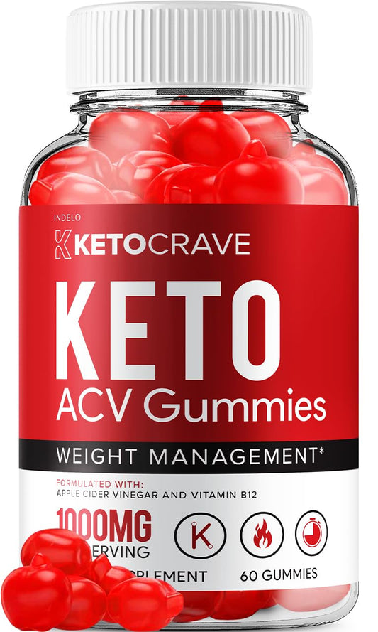 Crave Keto ACV Gummies - Advanced Formula Crave Keto Plus ACV Weight Management Gummies Apple Cider Vinegar Crave ACV Gummies Dietary Supplement Reviews Men Women (60 Gummies)