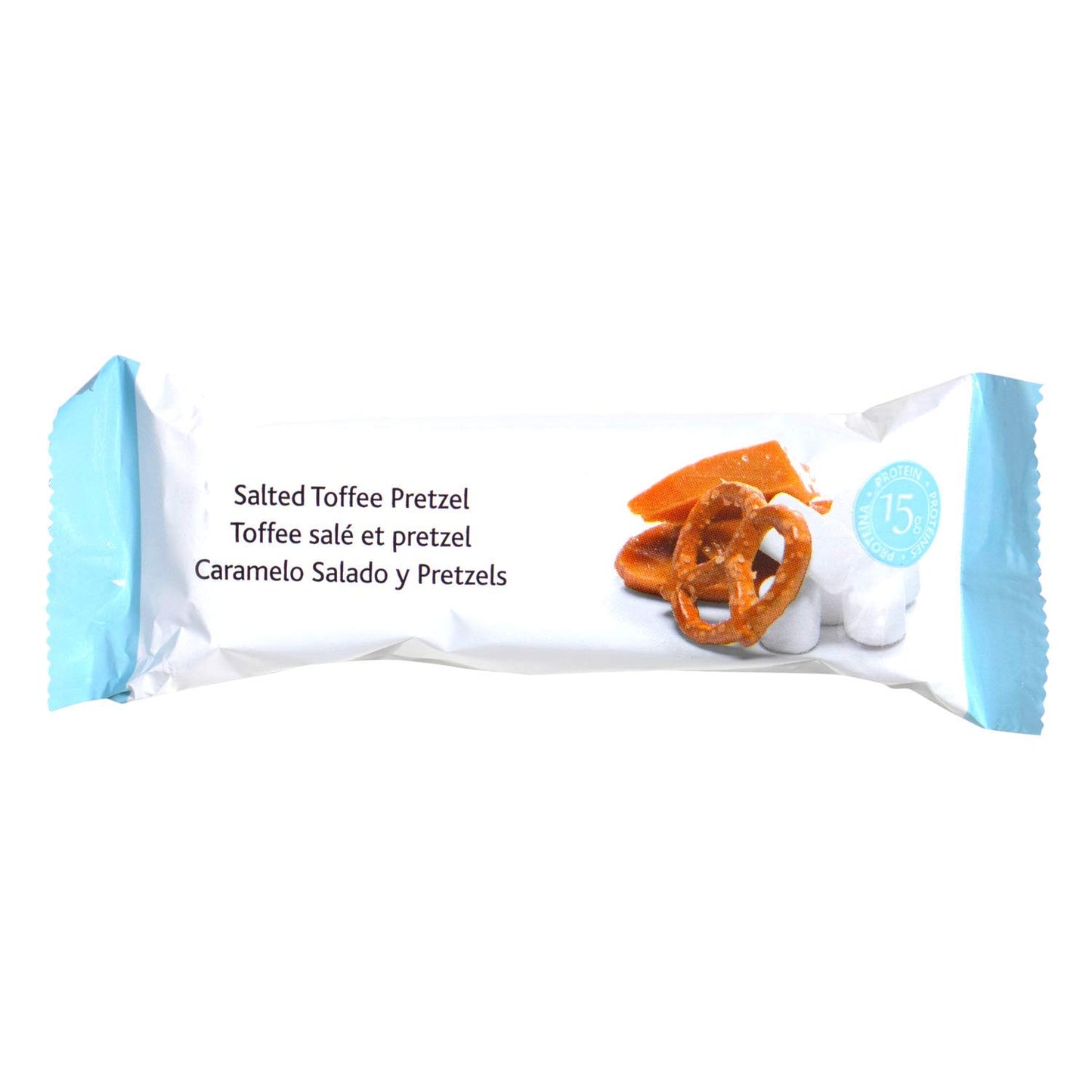 Proti Fit VLC - Salted Toffee Pretzel Low-Carb 15g Protein Diet Bar - High Fiber Weight Loss Snack/Post Workout Protein Bar Bar - Gluten Free (7 Count)