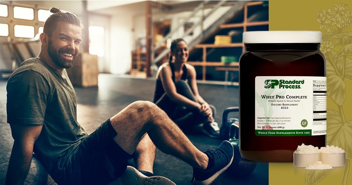 Standard Process Inc. Whey Pro Complete - Whole Food Immune Support with Colostrum, Chicory Root and Whey Protein Powder - 21 Ounce, 25 Servings