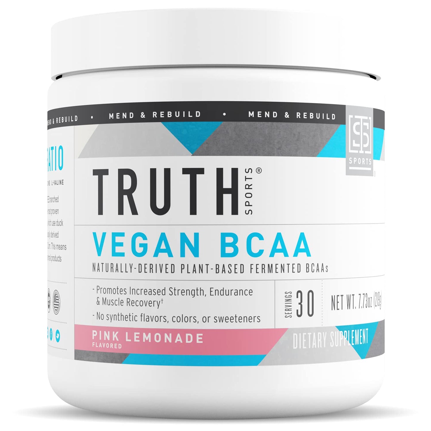 Truth Nutrition Vegan BCAA Powder- 2:1:1 Ratio Natural BCAAs Amino Acids Powder for Energy, Muscle Building, Post Workout Recovery Drink for Muscle Recovery (Pink Lemonade, 30 Servings)