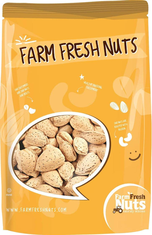 Natural In Shell Raw California Almonds 2 Lbs  Pure Goodness Bursting with Natural Flavors  Vegan  Keto Friendly  Healthy for Snacking  Farm Fresh Nuts Brand