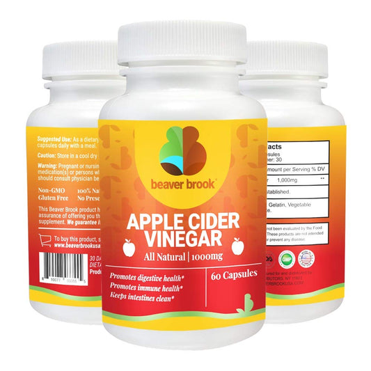 Beaver Brook Apple Cider Vinegar All Natural Dietary Supplement - 60 Capsules