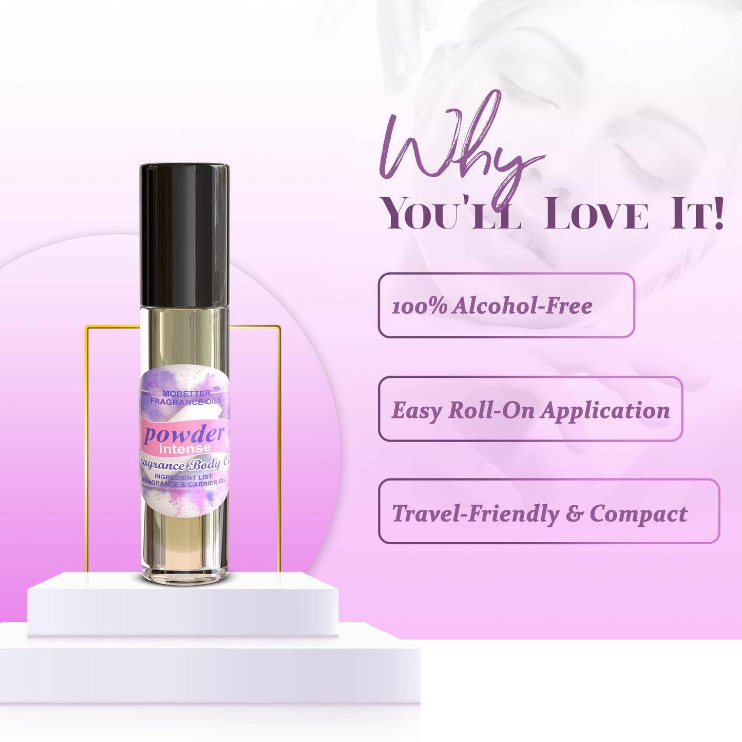 MOBETTER FRAGRANCE OILS Powder Intense fresh scent Perfume Fragrance Body Oil Unisex
