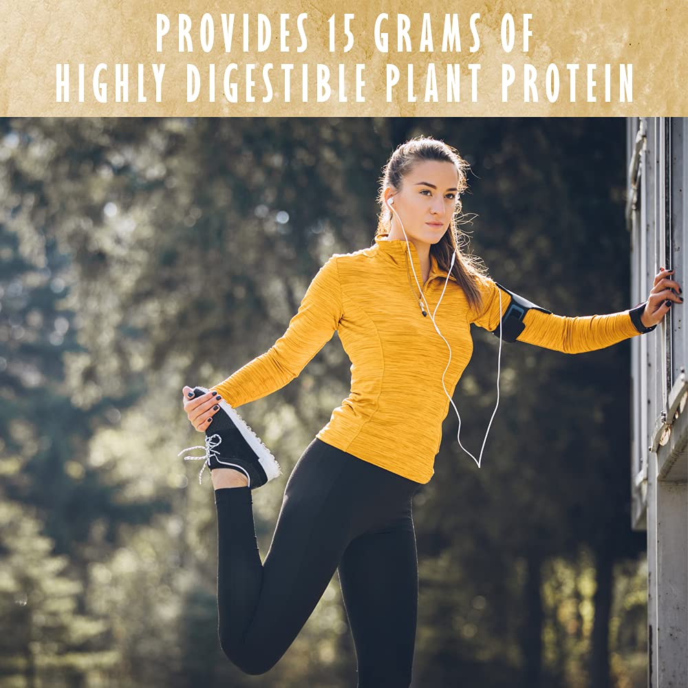Garden of Life Organic Plant Based Protein Powder - Smooth Unflavored - Vegan, Grain Free & Gluten Free Shake for Women and Men - 10 Servings, 15g Protein, Probiotics & Enzymes, 0g Sugar, Stevia Free