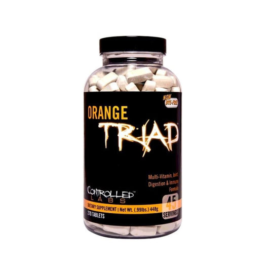 CONTROLLED LABS Orange Triad Daily Multivitamin, Iron Free Sports Supplement for Workout, Digestion, Immune, and Joints, 45 serv - Tablets