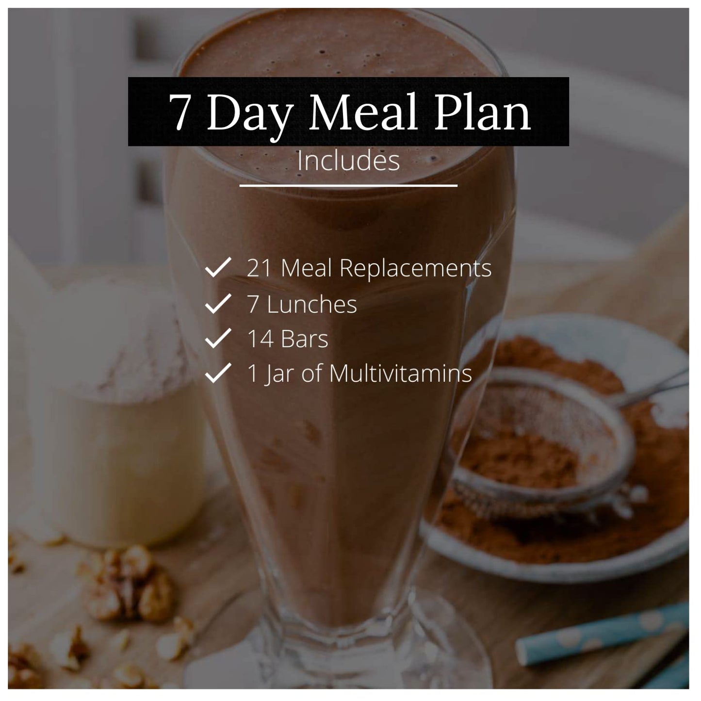 PROTIFIT - High Protein Meal Plan Starter Kit, 15g Protein Supplements & Snacks, 30 day Multivitamin, Ideal Protein Compatible (7 Day Kit)