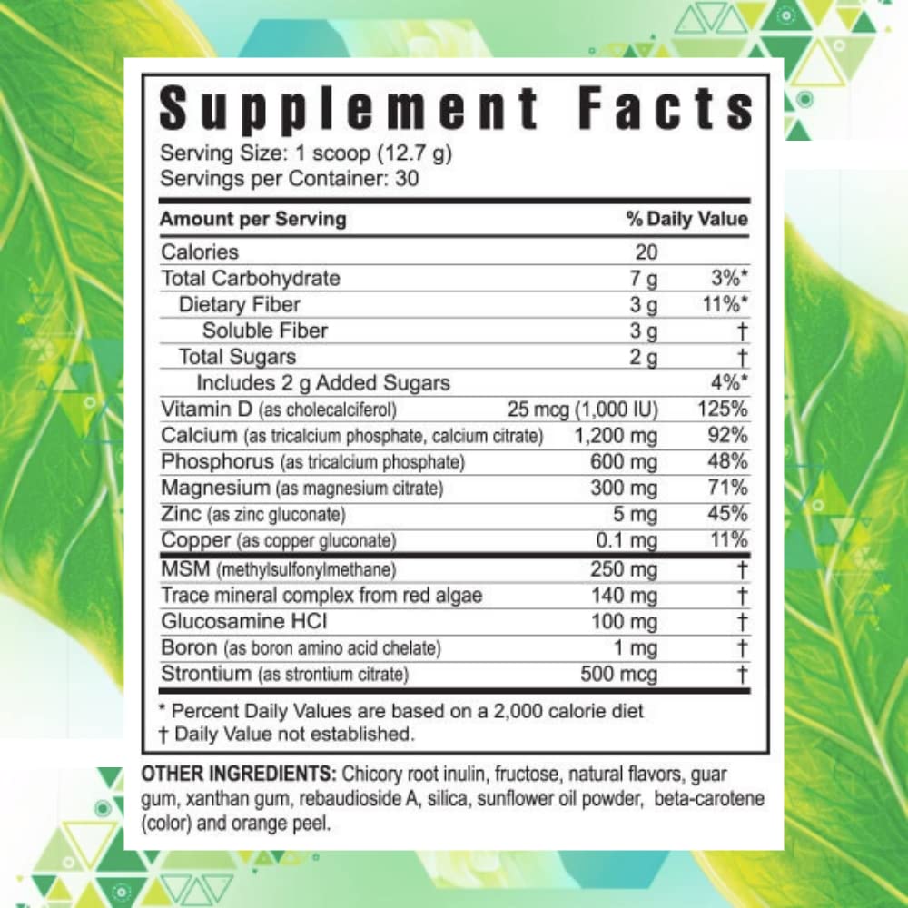 Beyond Osteo-FX™ Powder - Calcium 1200 mg with Vitamin D3, Tri-Calcium Phosphate, Magnesium, and Zinc - Calcium Citrate Supplement for Women & Men - Non-GMO, Gluten-Free - Tropical Vanilla, .84 lbs