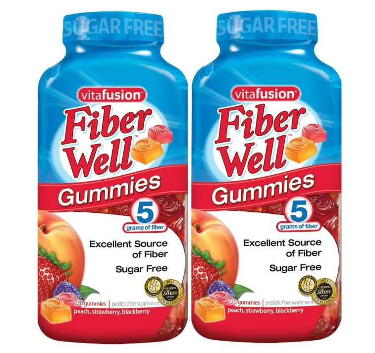 Vitafusion Fiber Well Sugar Free Gummy Vitamin Supplement, 220 Ct. 2 Pack