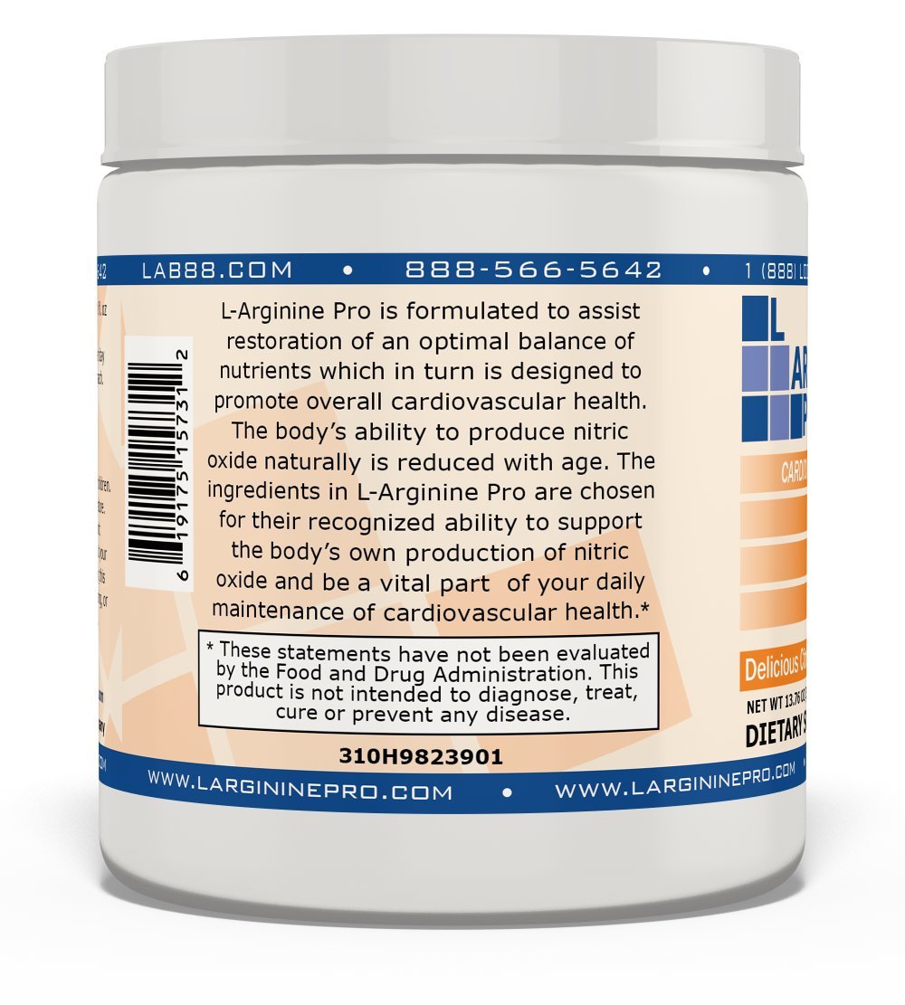 L-ARGININE PRO | 5,500mg L-Arginine Plus L-Citrulline 1,100mg Powder Drink Mix Supplement for Increased Nitric Oxide Production (30 Servings (Pack of 3), Raspberry)