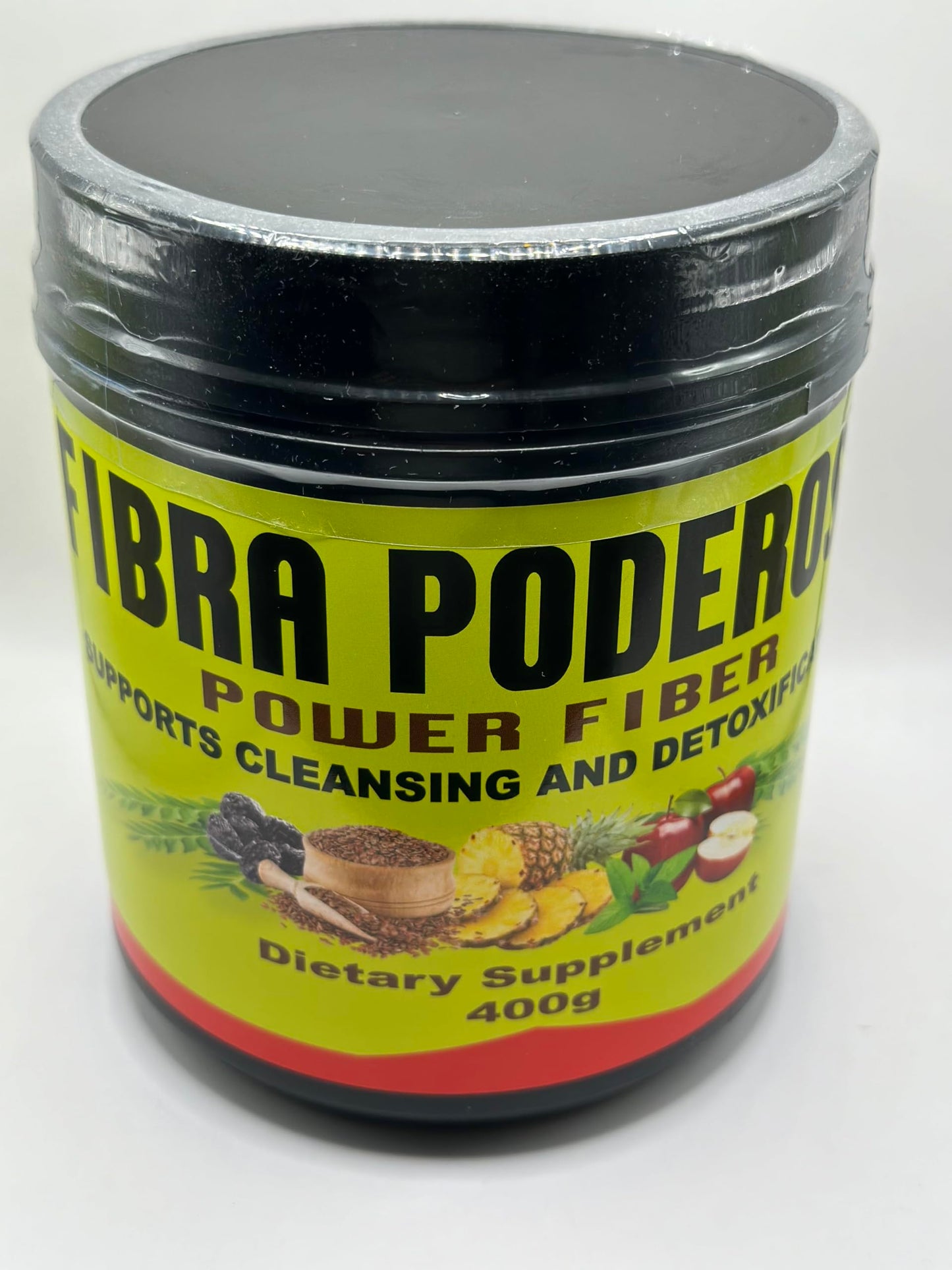 G.M.J POWER FIBER DIETARY SUPPLEMENT DETOX (400 g) flaxseed, fenugreek, prune, kilk thistle, peppermint powder fibra poderosa SUPLEMENTO ALIMENTICIO.