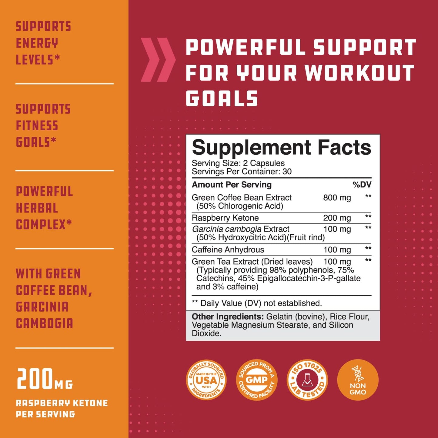 Pure Raspberry Ketones Weight Loss Supplement - Keto Burn Natural Fat Burner Diet Pills for Men & Women Boost Metabolism Burn Belly Fat Potent Appetite Suppressant 500 mg 60 Capsules