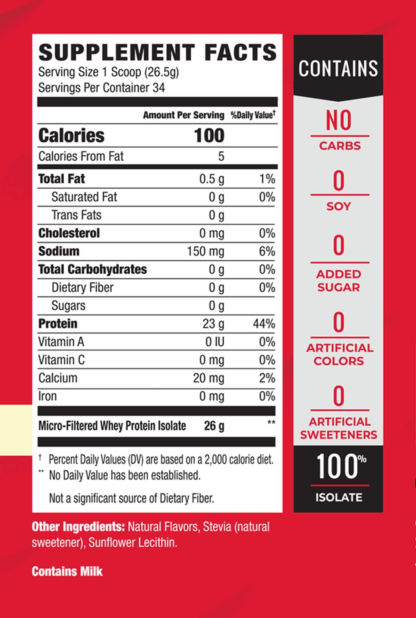 OPTIMUM EFX RevitaPRO, Premium Performance Protein, 100% Micro-Filtered Whey Protein Isolate, Naturally Sweetened, No Soy, Zero Added Sugar, Zero Artificial Ingredients -2 Pound (Vanilla Bean)