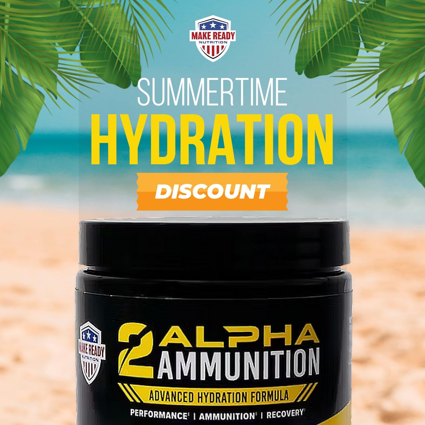 MAKE READY NUTRITION 2ALPHA Ammunition Arctic Berry - Hydration, Energy Drink, and Immune Support with Vitamin C, Calcium, Potassium, D-Ribose, Magnesium, and Zinc - 312g