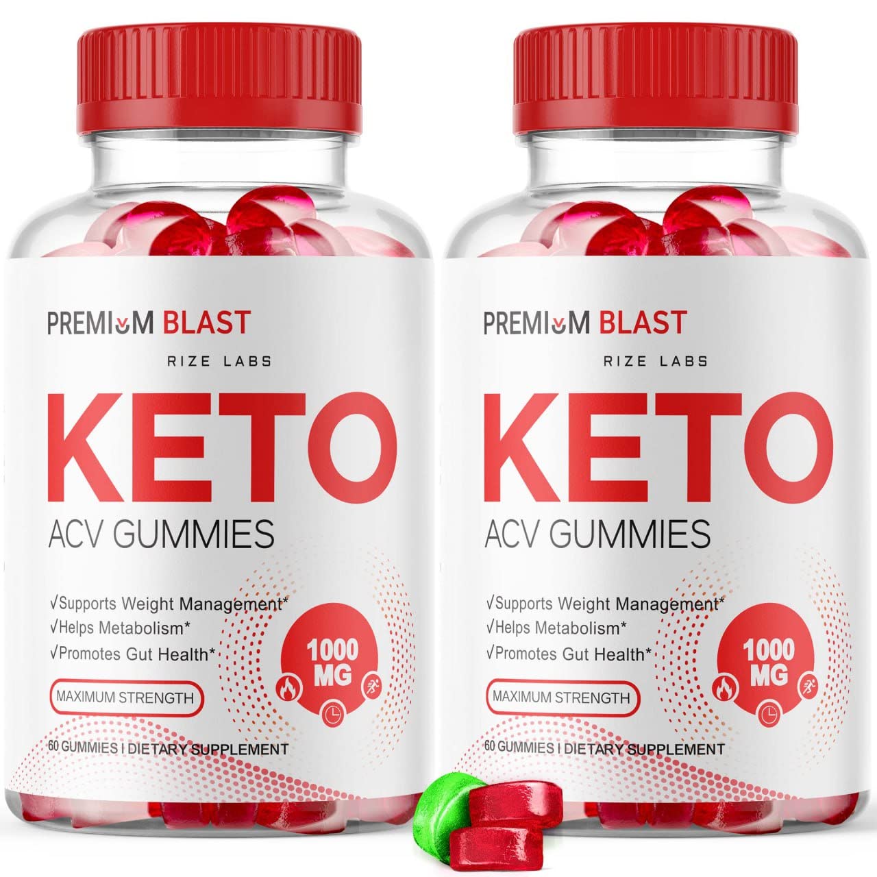 rize labs (Pack of 2 Premium Blast Keto ACV Gummies, Advanced Weight Loss Formula Gummy, Apple Cider Vinegar Pastillas Gomitas Plus Management Maximum Strength (120 Gummies)