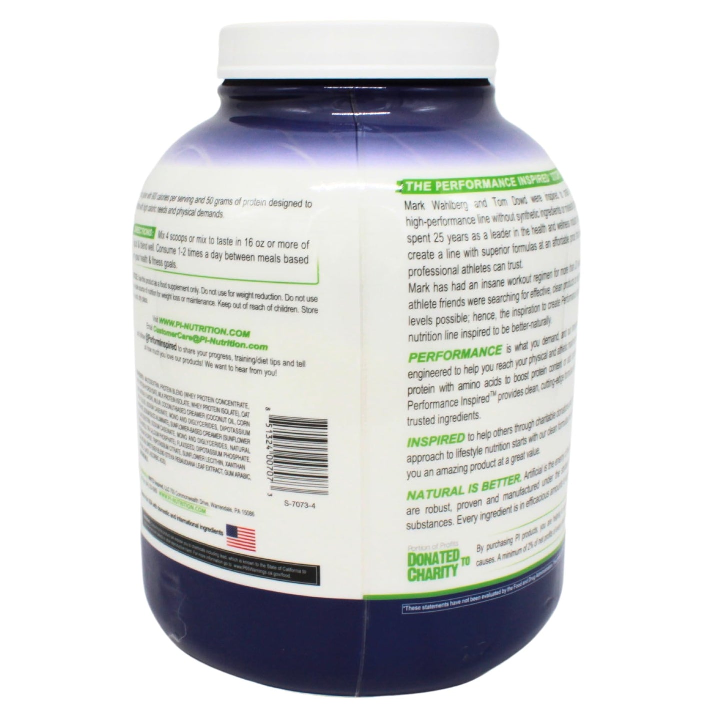 Performance Inspired Nutrition Smart Mass Gainer - 50G Protein, 900 Calories, Creatine, L-Glutamine & Digestive Enzymes - Muscle Growth & Recovery - Vanilla Bean Ice Cream - 6 lb