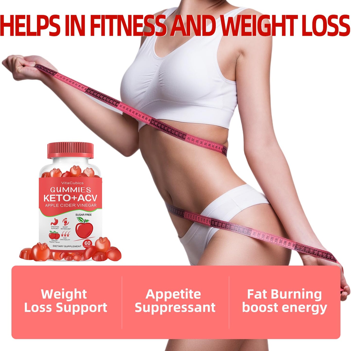 Keto ACV Gummies, Advanced Weight Loss Sugar Free 1000mg Apple Cider Vinegar Gummies with the Mother,Vitamin B6,B12 & Iodine Supplement for Women and Men for Digestion, Metabolism,Cleanse & Detox Diet