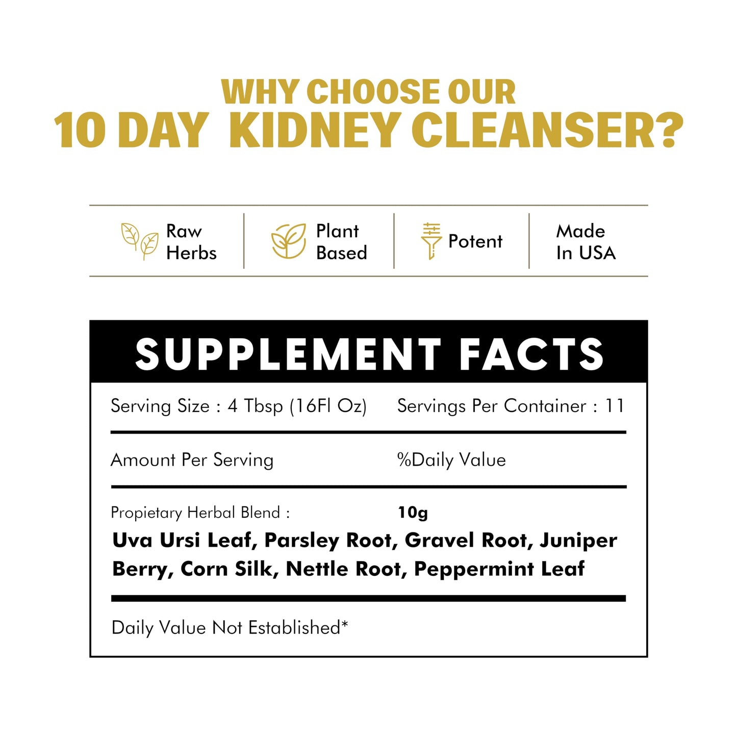 Easey Flow Kidney-Bladder Herbal 10 Day Cleanse & Repair Supplement, Supports Kidney & Urinary Tract - 4oz Dry Herbs for Tea